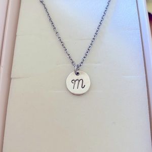 M initial necklace